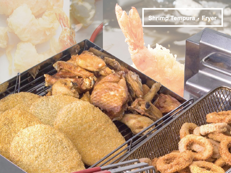 shrimp tempura fryer with thermometer
