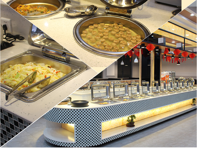 buffet table and chafing dish