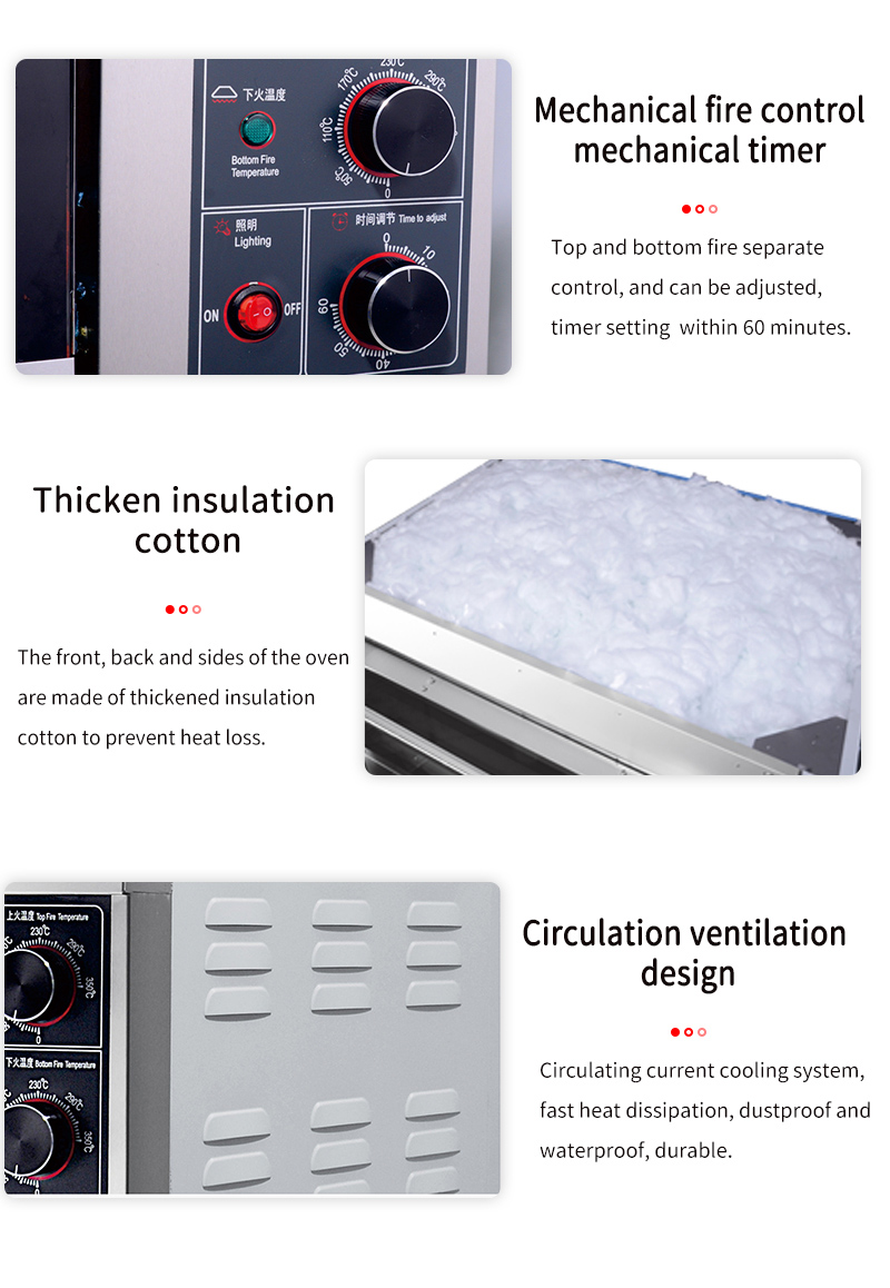 industrial oven for bakery freestanding 2 door bread oven details_07