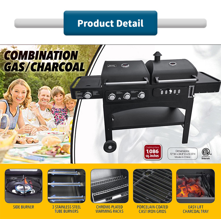 backyard cast iron char broil 3 burner gas grill details_02