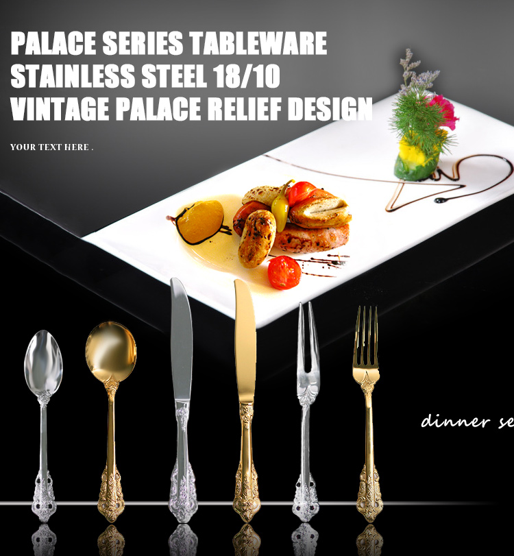 PVD gold plating cutlery