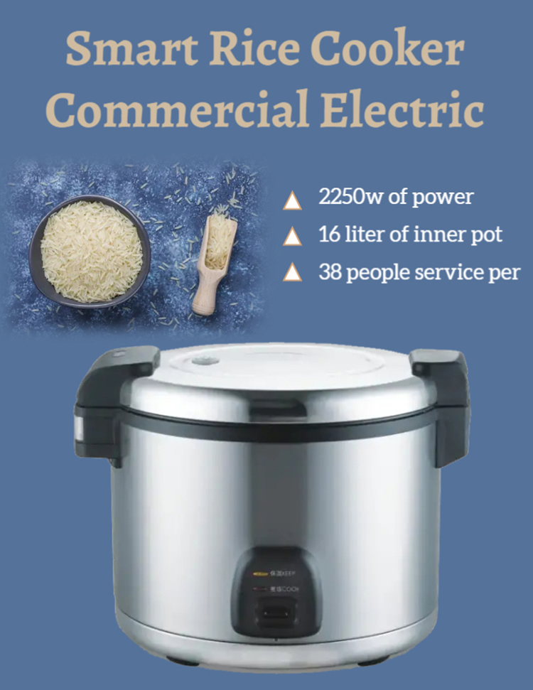 2250w electric rice cooker serve 38 person per
