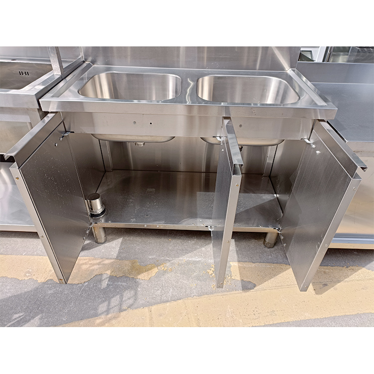 Commercial Sink with Cabinet Base