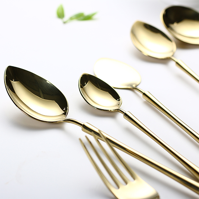 10-Piece Champagne Gold Cutlery