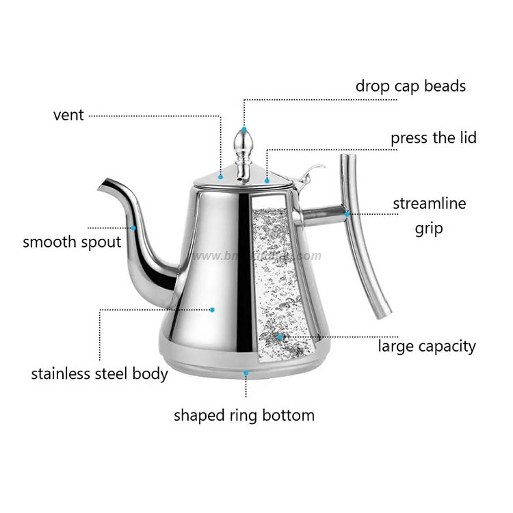 Practical Stainless Steel Teapot