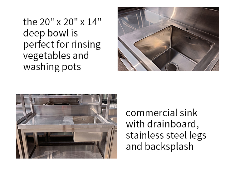 stainless steel two compartment sink with stainless steel legs