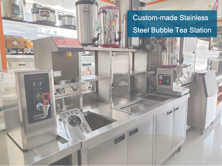 stainless steel bubble tea station