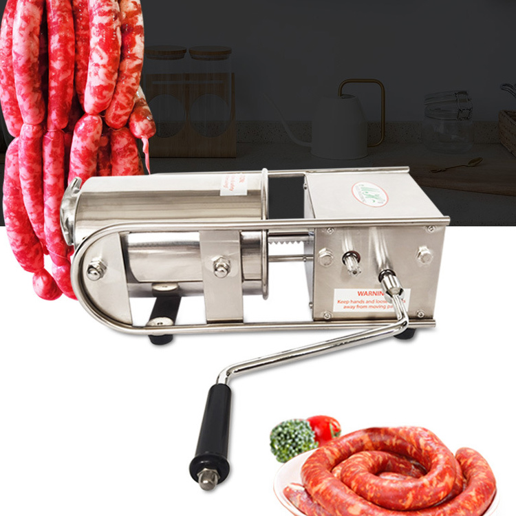 Commercial-hand-crank-sausage-filler