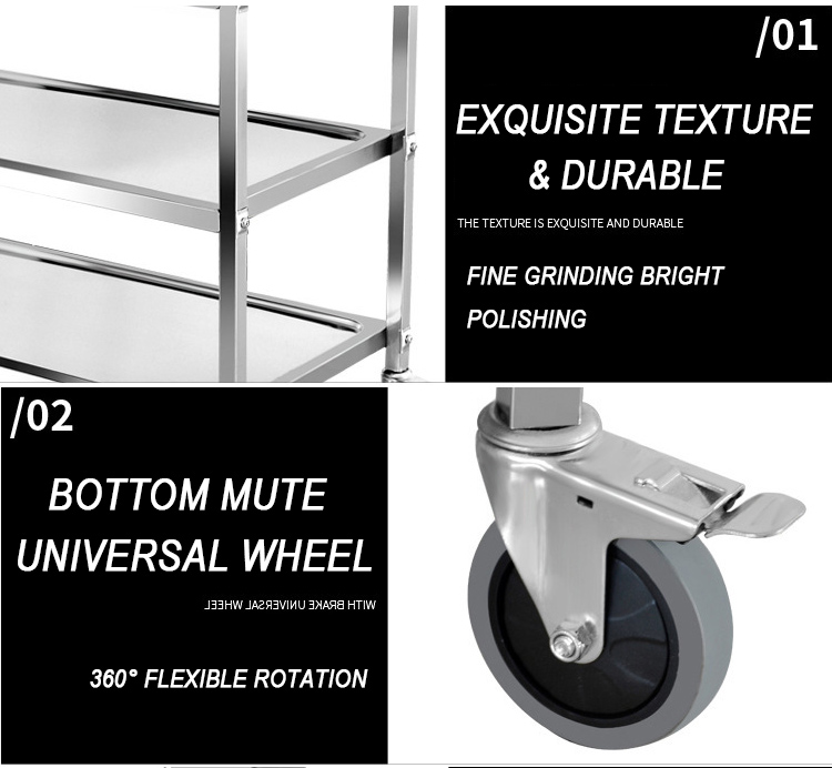 Stainless Steel Room Service Trolley (2)