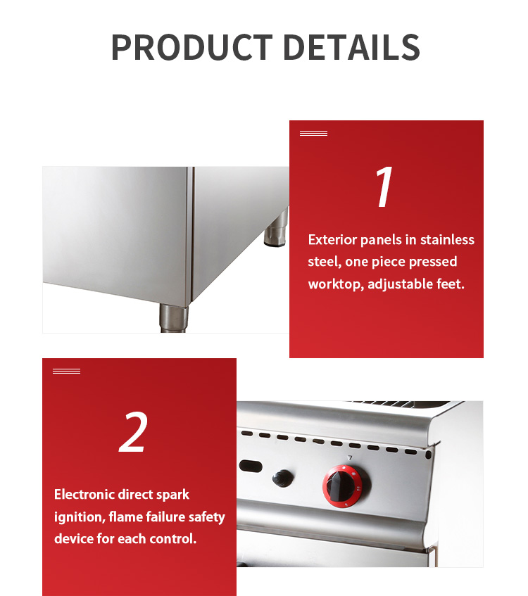 gas range cookers stainless steel lava rock bbq with cast iron grids details_09