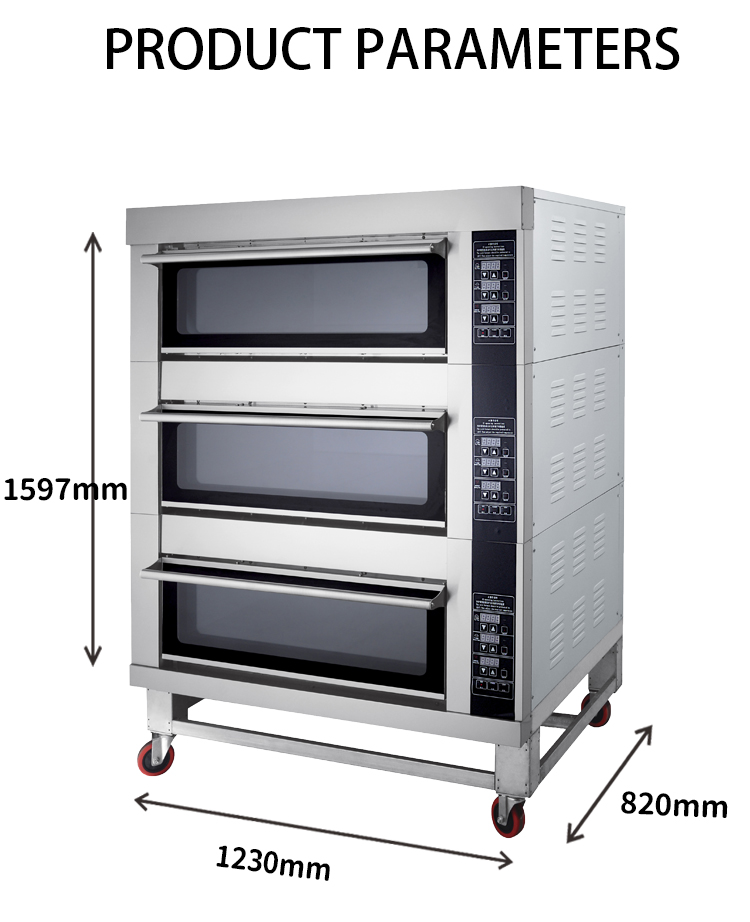 deck oven 3 deck 6 pan stainless steel pizza oven specification_09