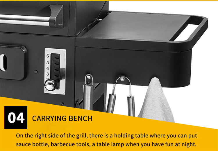 backyard cast iron char broil 3 burner gas grill details_06