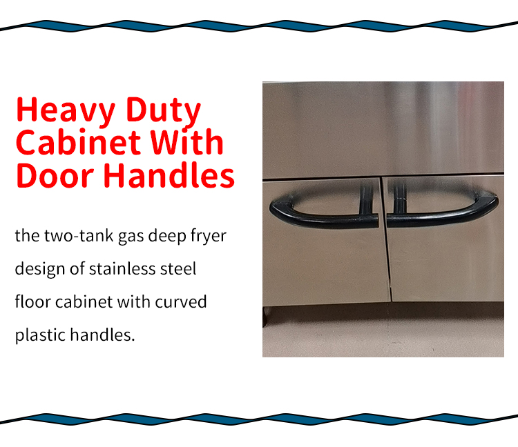 deep frying machine industrial kitchen equipment stainless steel floor fryer details_04