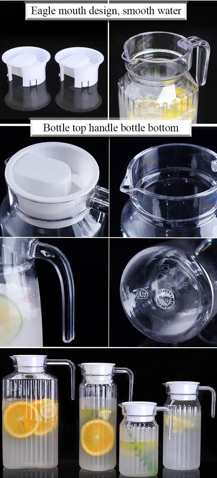 Reusable-Plastic-Clear-Pitcher-Fridge-Jug