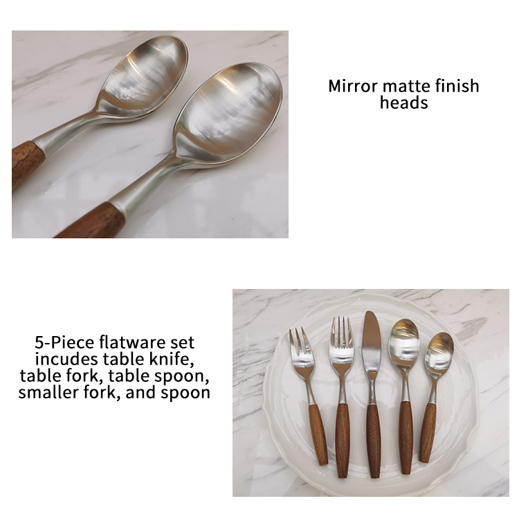 Table à dîner de 5 pièces Signifier l'argenterie