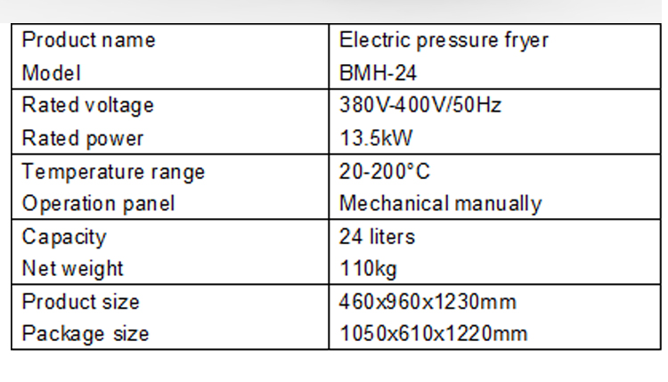 electric 380v single pot chicken fryer pressure cooker details specification_03
