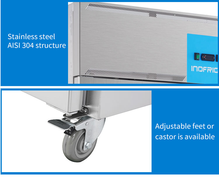 304 stainless steel refrigerator industrial freezer frost free -22 degree specification_03