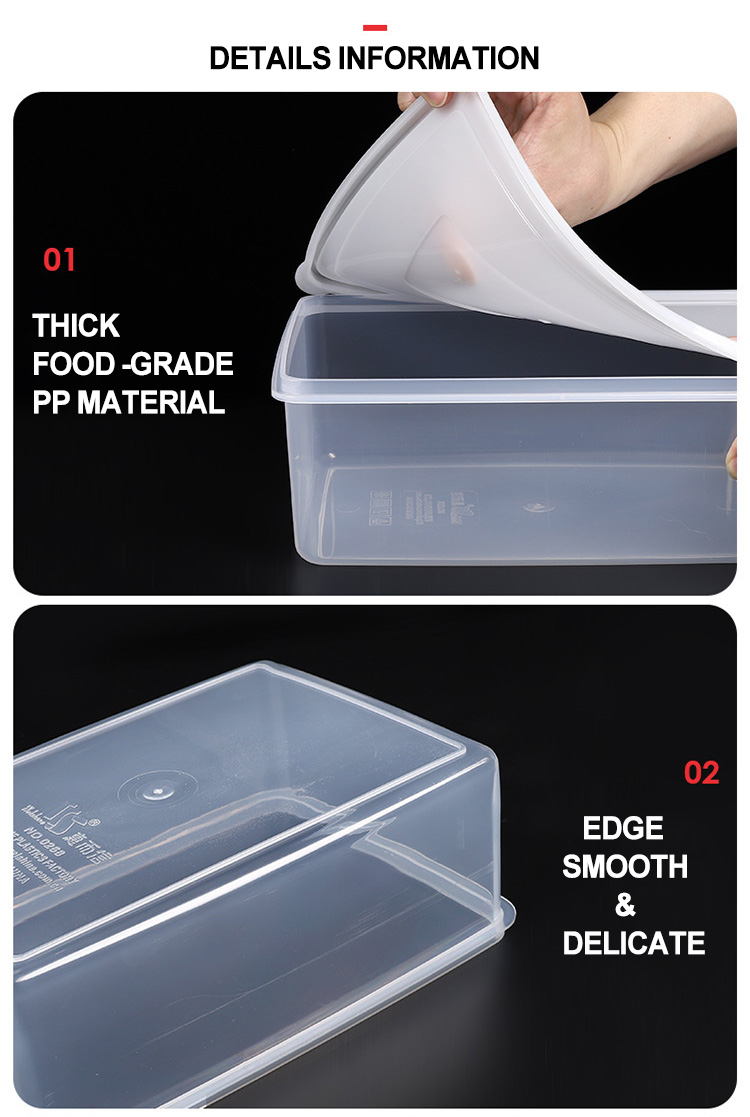 plastic rectangle kitchen food storage box (2)