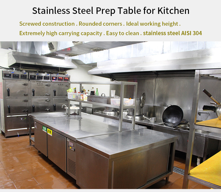 commercial working table for restaurant kitchen