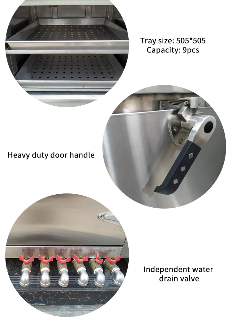 stainless steel seafood steamer with built in steam generator