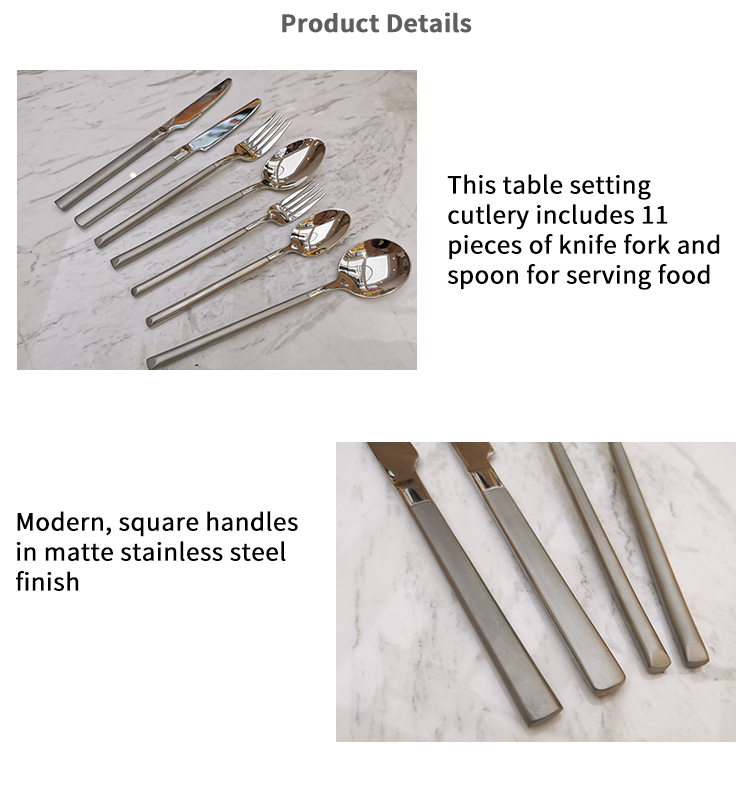 heavy weight matte stainless steel silverware