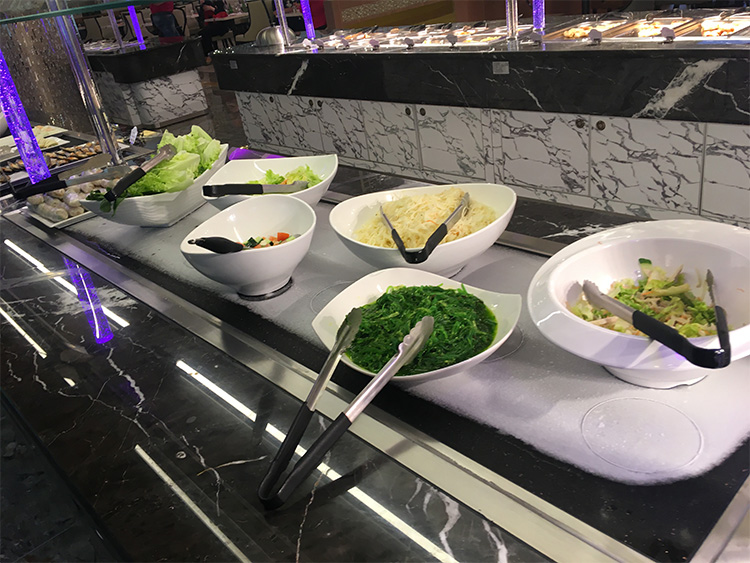 cold buffet table