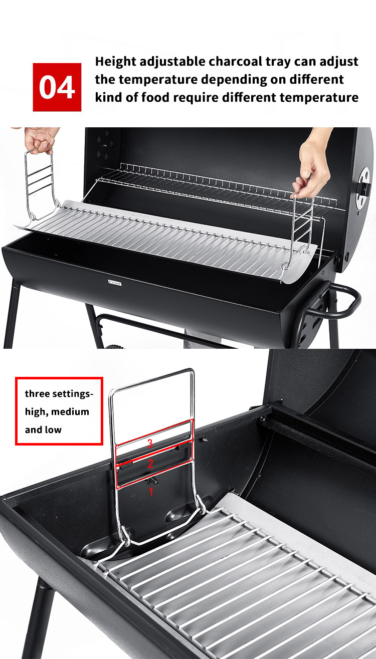 outside cooking kitchen folding bbq small portable charcoal grill details_07