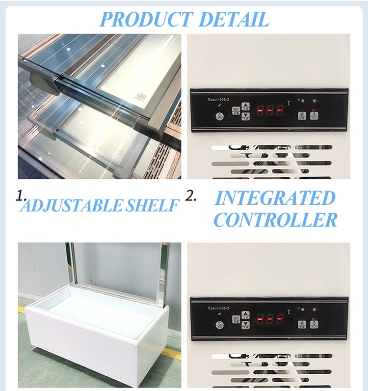 Stainless steel cake refrigerator showcase (1)