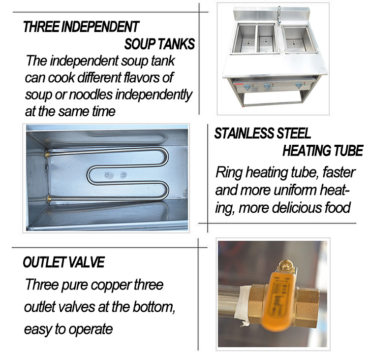 Commercial 3 tanks electric noodle cooking machine (1)