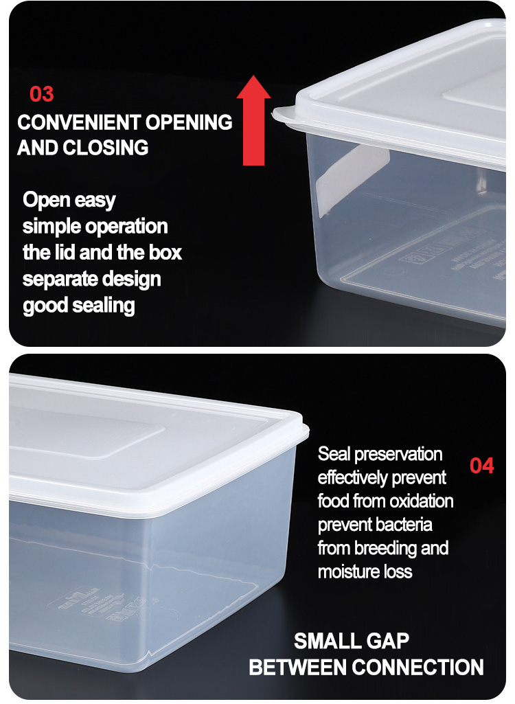 plastic rectangle kitchen food storage box (1)