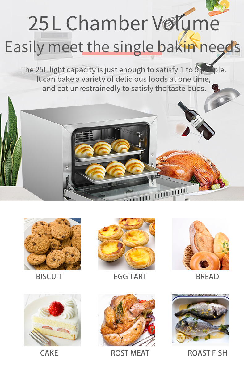 small single door countertop convection oven for baking details_05