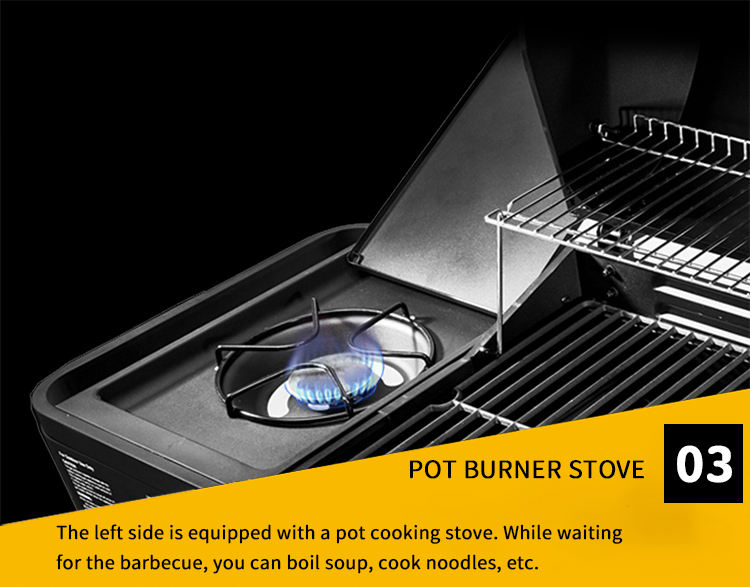 backyard cast iron char broil 3 burner gas grill details_05