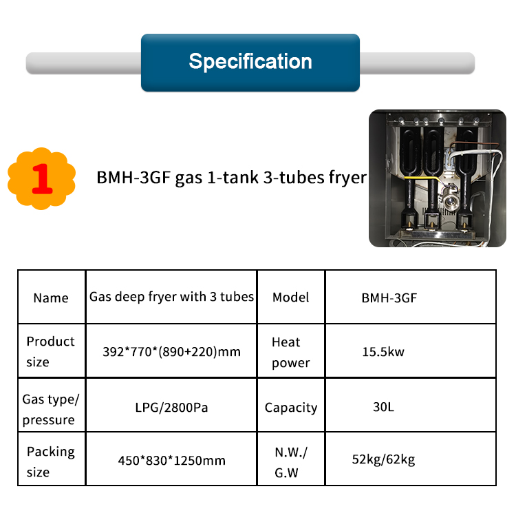 one tank two basket deep fryer commercial for sale details specification_05