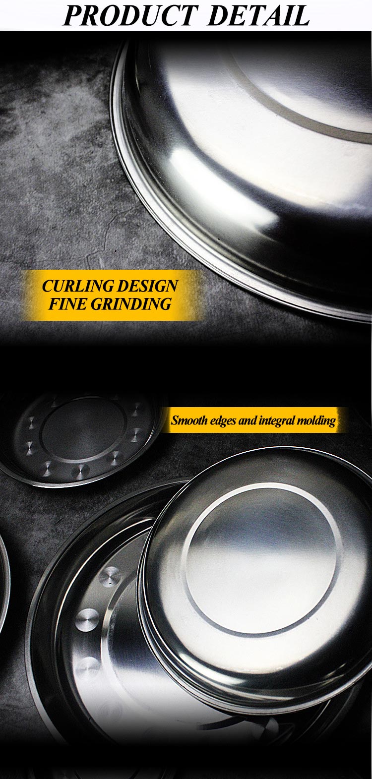 Food Grade stainless steel Dinner Plates (1)