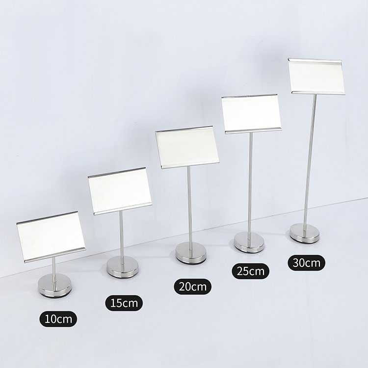 Stainless Steel Metal Hotel Restaurant Place Card 