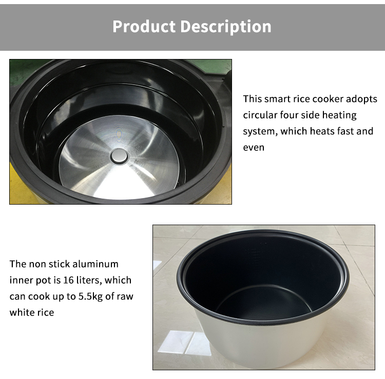 white rice steamer cooker with capacity of 5.5kg