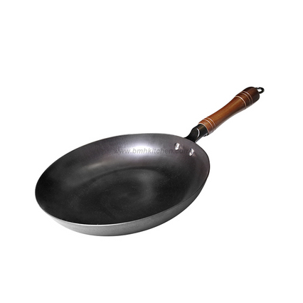 Wooden Handle Iron Pan