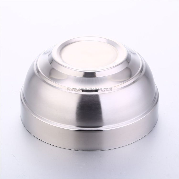 Double layer stainless steel bowl
