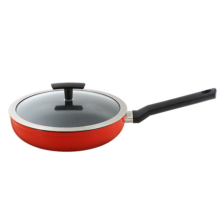 Saute Pan with Lid Red