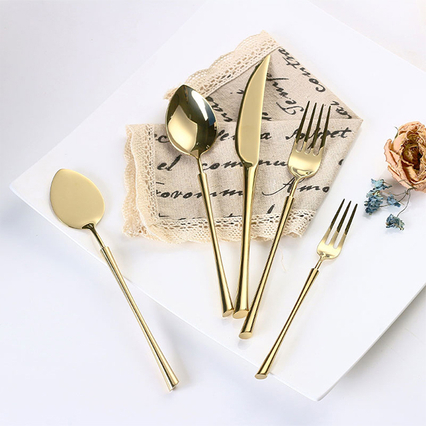 10-Piece Champagne Gold Cutlery