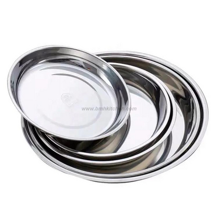 Thick stainless steel food plate