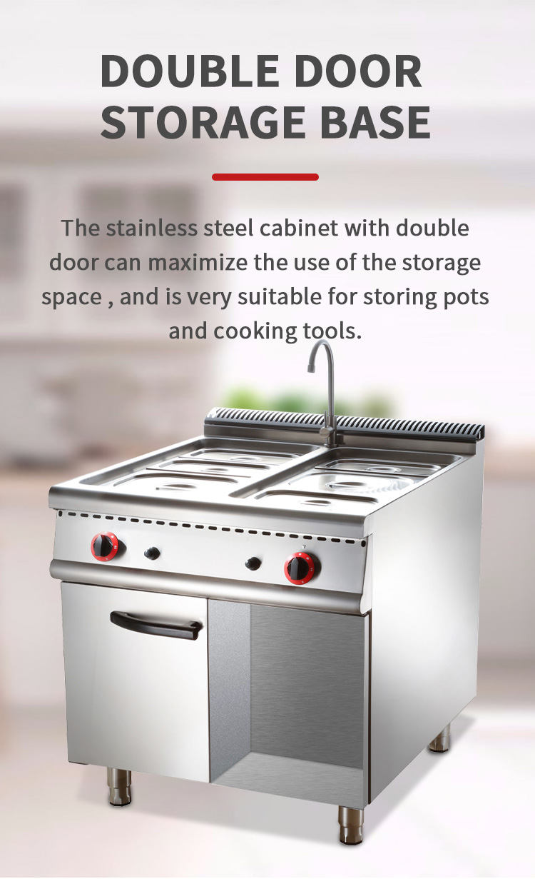 90cm cooking range floor type soup bain marie details_02