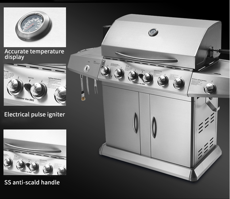 Kochgrill im Freien tragbare Verflüssiggasgrilldetails_04