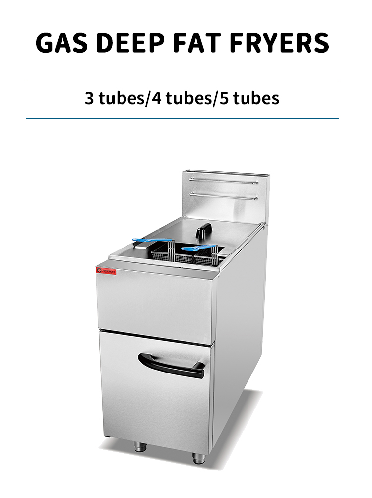 America style stainless steel gas deep fry machine