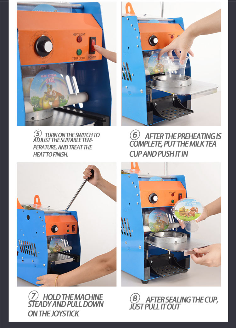 9095mm Cup Diameter Sealing Machine for Bubble Milk Tea (1)