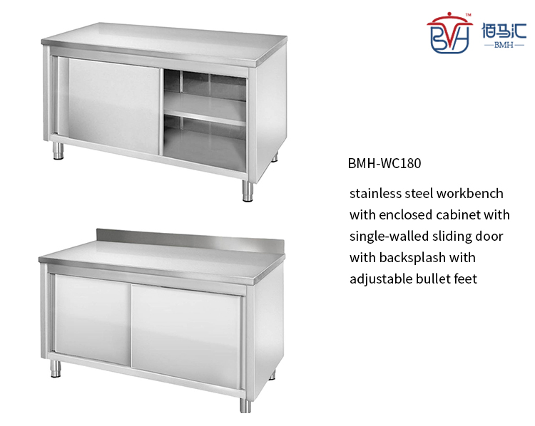 adjustable height workbench for restaurant