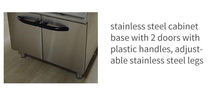 stainless steel 2 tank 2 basket deep fat fryer with cabinet base