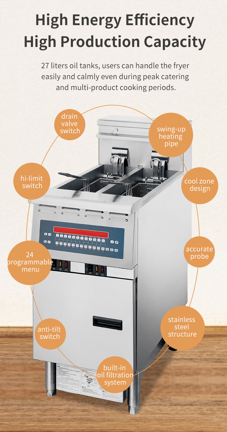 donut potato chips chicken fryer stainless steel deep fat fryers specification_01