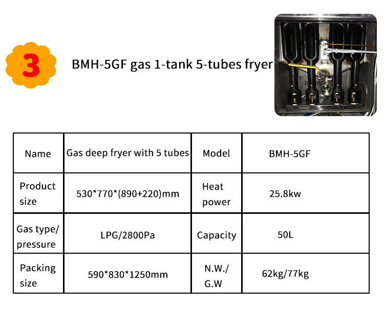 one tank two basket deep fryer commercial for sale details specification_07