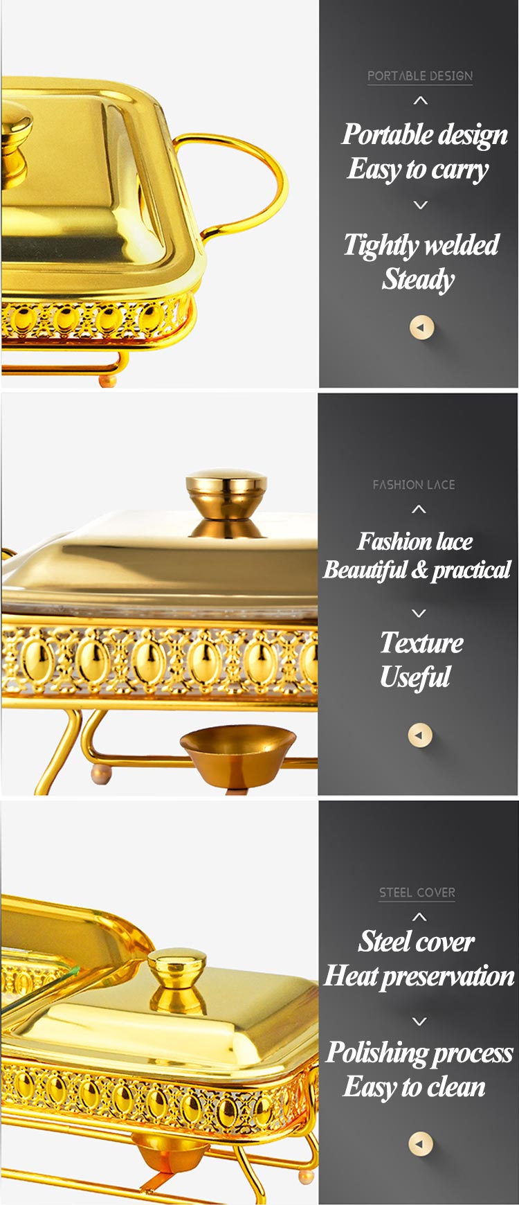 Square Buffet Glass Oven